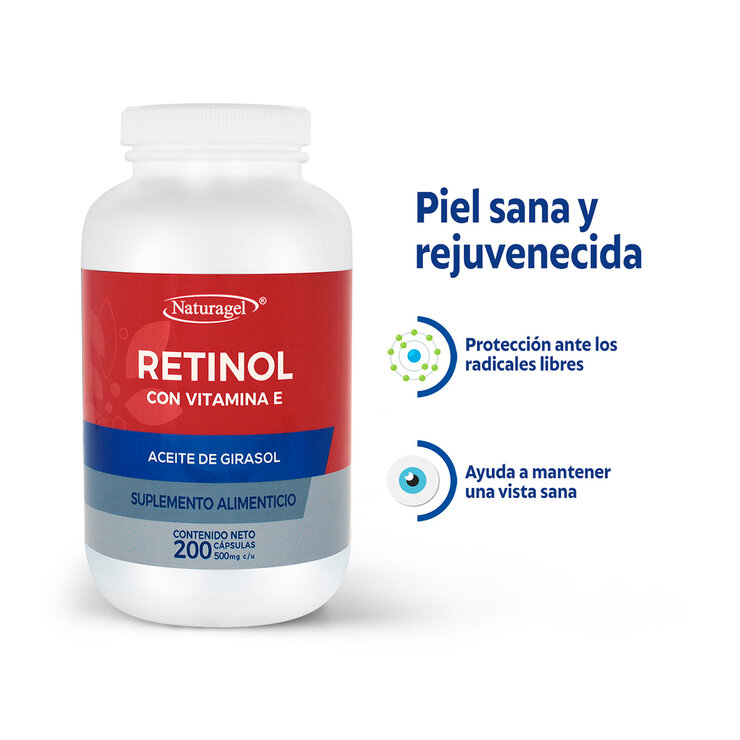 Naturagel Retinol con Vitamina E 200 cápsulas — Imagen 3 de 4