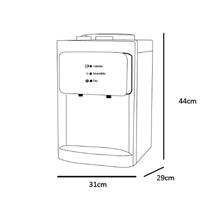 Honeywell Dispensador de Agua Caliente y Fría Para Mesa Termoeléctrico — Imagen 4 de 4