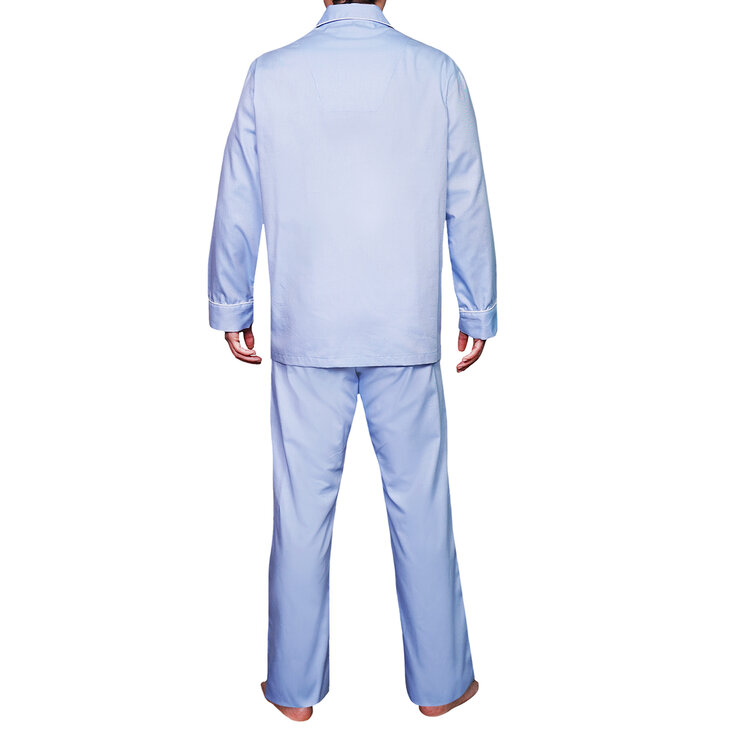 Emporio Colombo, Pijama Caballero, Camisa y Pantalón,  Estampado Azul Liso, Varias Tallas — Imagen 2 de 3