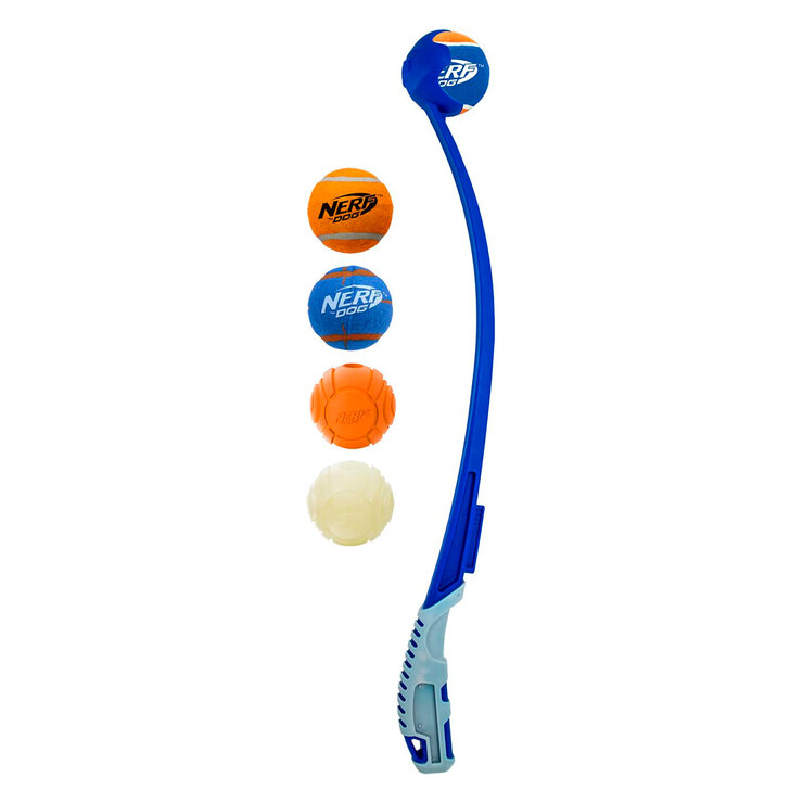 Nerf Fitness Zeus Lanzador de Pelotas 5 pelotas — Imagen 1 de 4