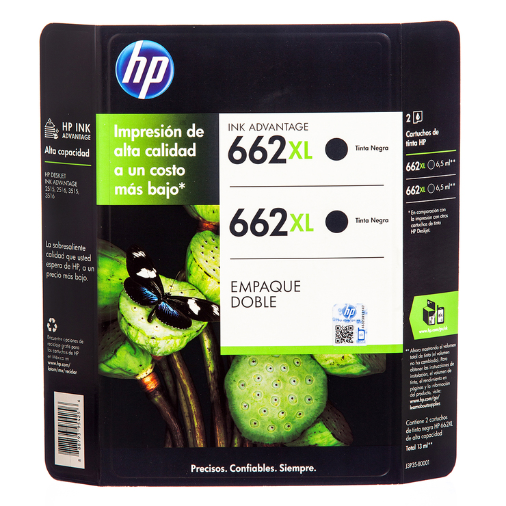 HP662 XL Cartucho de Tinta Negro — Imagen 1 de 2