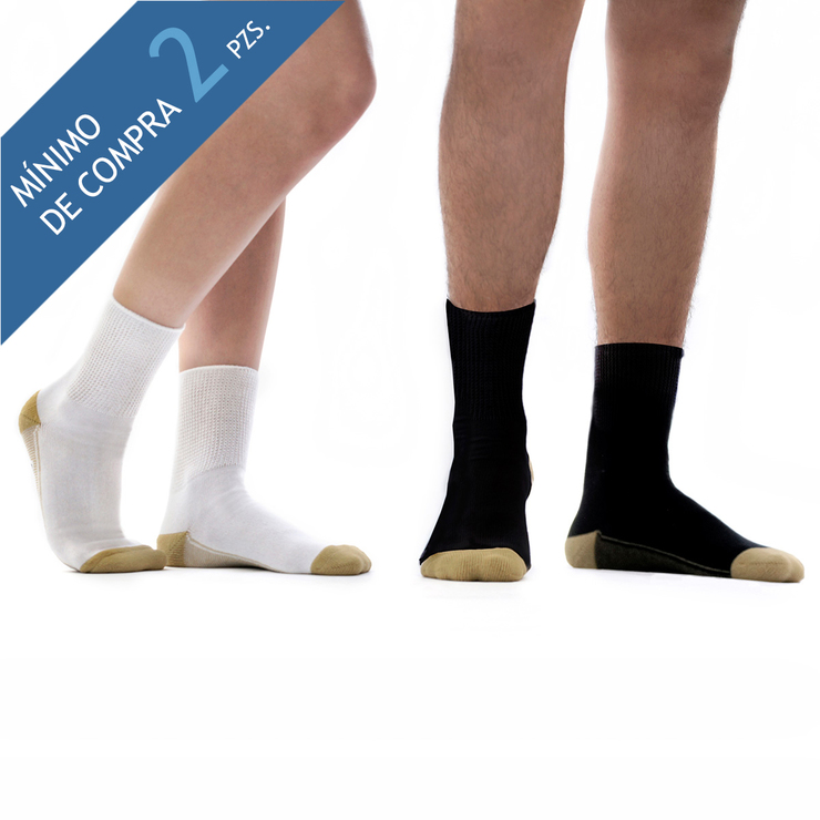 Copper Socks, Calcetines Cortos para Diabéticos (3 Pares)