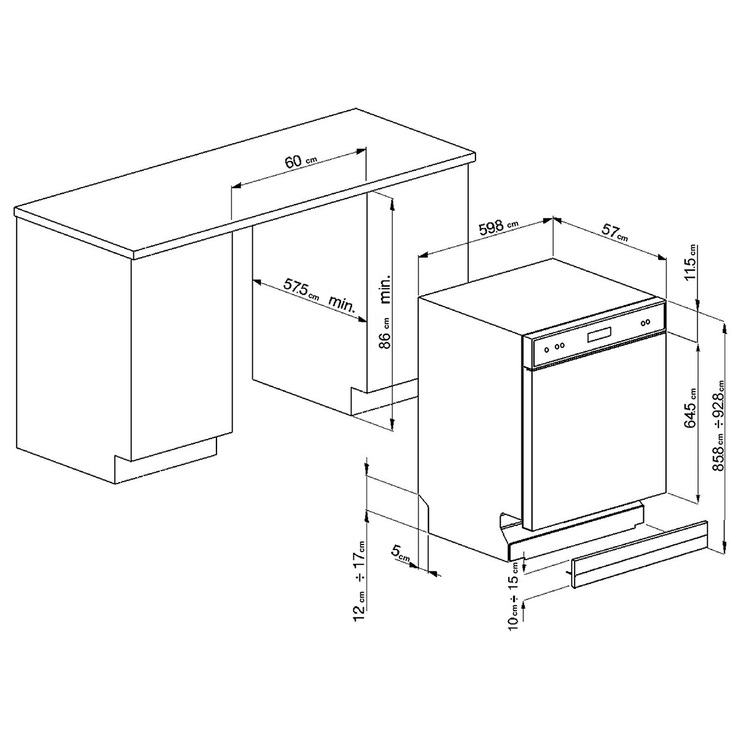 Lavavajillas empotrable 60cm 13 servicios Smeg — Imagen 4 de 4