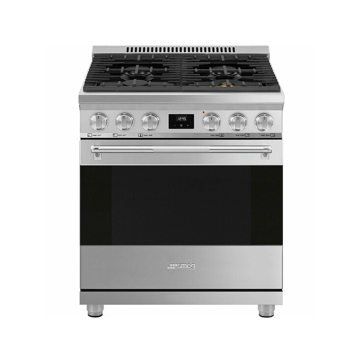 Estufa de piso 30” con 4 quemadores Smeg