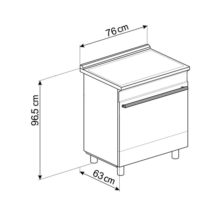 Estufa de piso 30” con 4 quemadores Smeg — Imagen 4 de 4