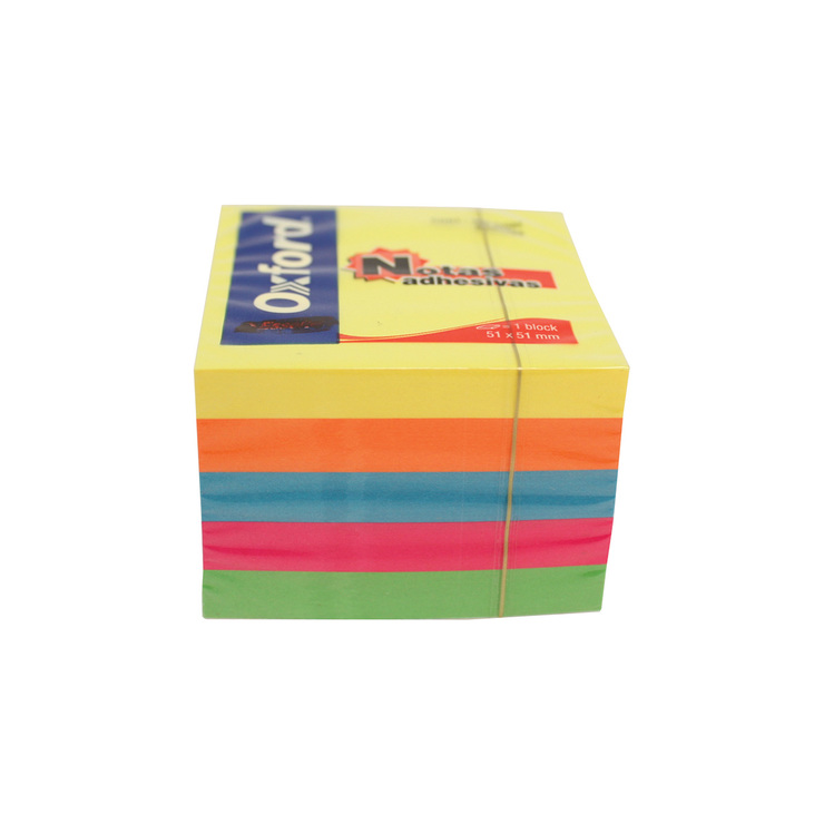 Oxford notas adhesivas 5.1 x 5.1cm color neón — Imagen 3 de 3
