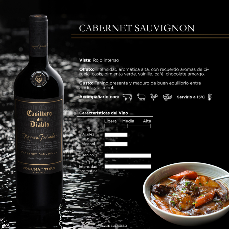 Vino Tinto Casillero del Diablo Reserva Privada 750ml — Imagen 3 de 3