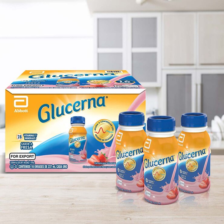 Glucerna Sabor Fresa Caja de 16 Envases de 237ml c/u — Imagen 1 de 4