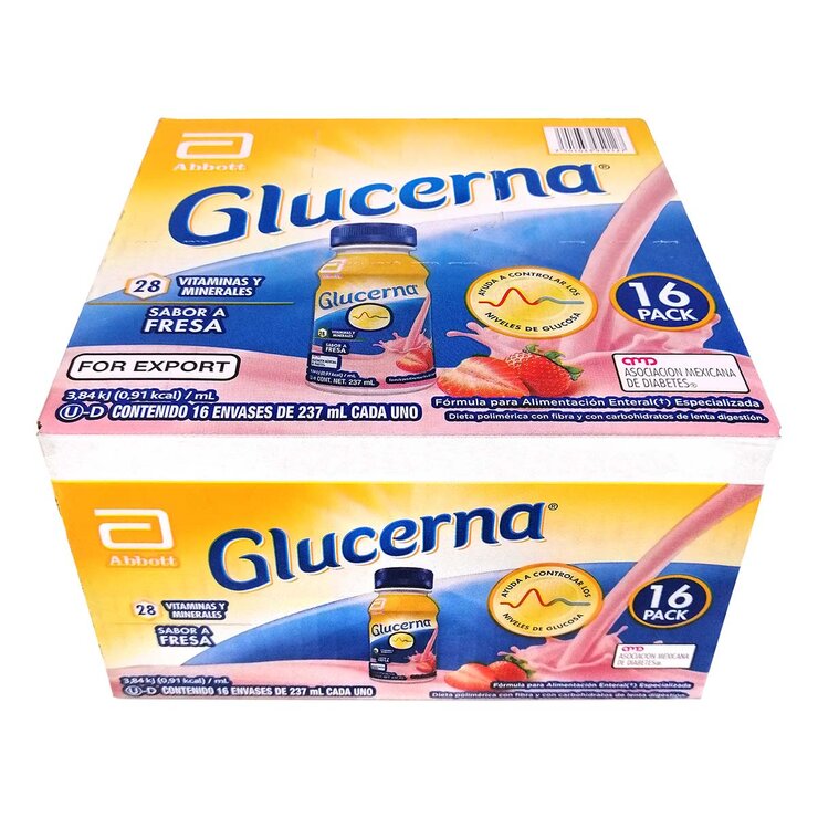 Glucerna Sabor Fresa Caja de 16 Envases de 237ml c/u — Imagen 2 de 4