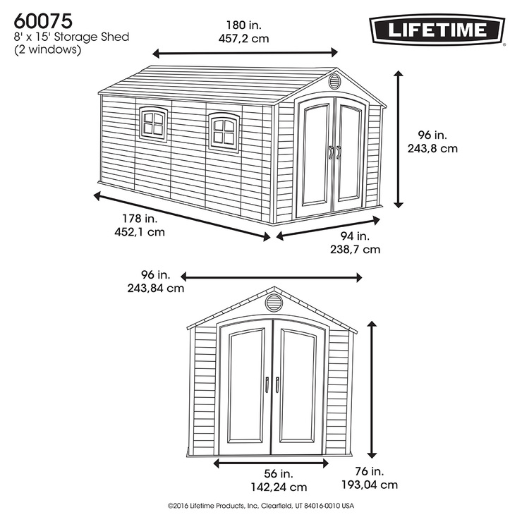 Lifetime cobertizo de 2.44m x 4.57m — Imagen 4 de 4