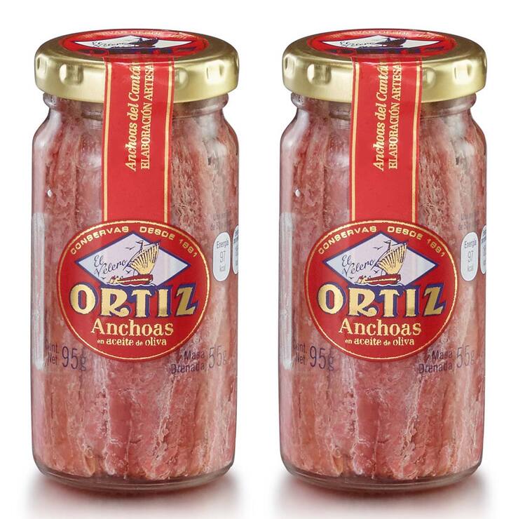 Ortiz Anchoas en Aceite De Oliva 2 pzas de 95 g