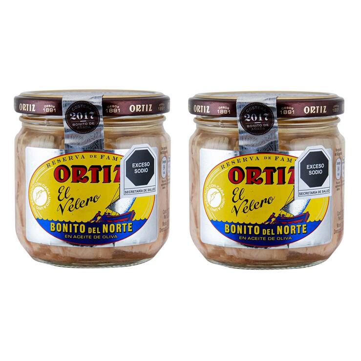 Ortiz Atún Blanco En Aceite De Oliva Reserva De La Familia 2 pzas de 270 g