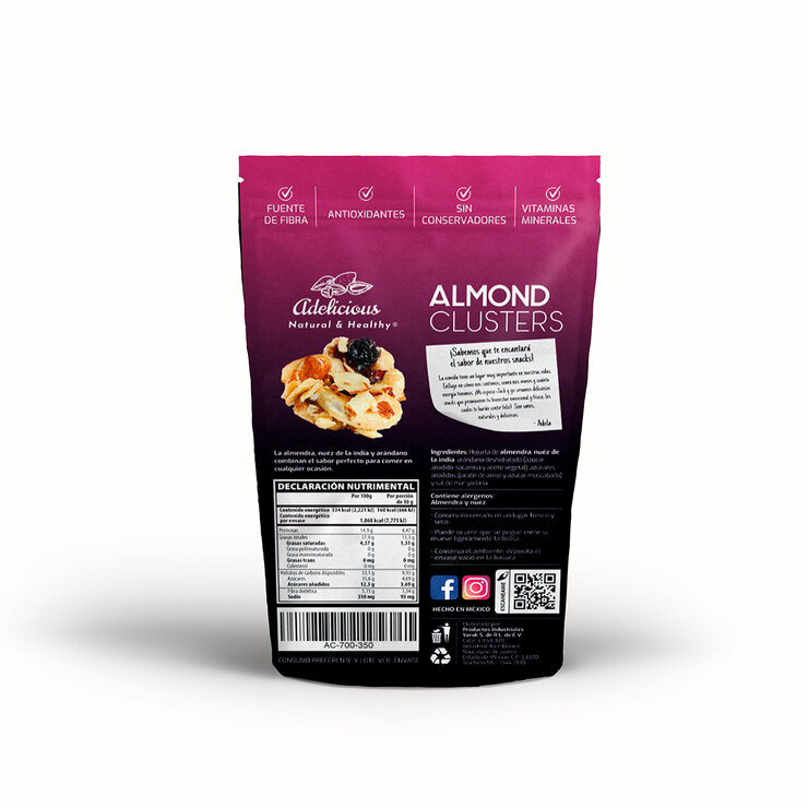 Adelicious Enjambres de Almendra, Nuez de la India y Arándano 350 g — Imagen 3 de 4