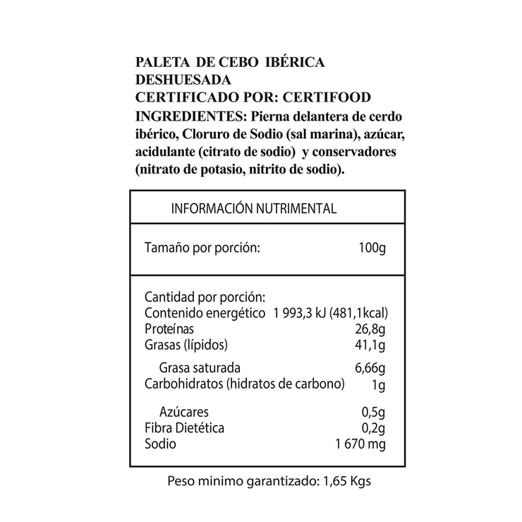 Iberibérico Paleta de Jabugo sin Hueso 1.65 kg — Imagen 2 de 2