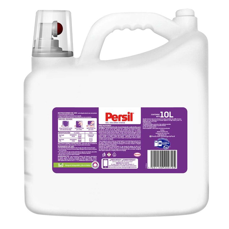 Persil Gel Colores Vivos Detergente para Ropa de Colores 10 L — Imagen 2 de 2