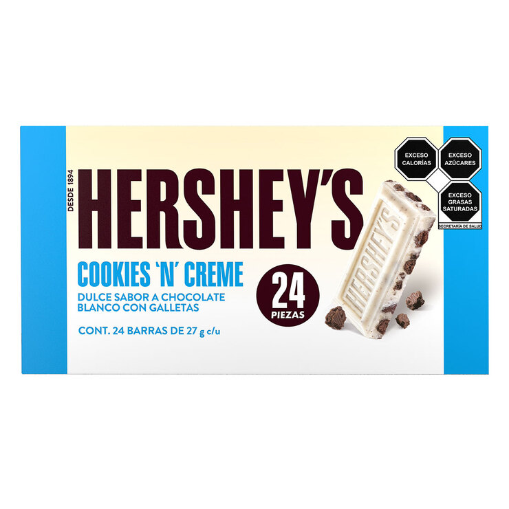 Hershey's Cookies N' Creme 24 pzas de 27 g — Imagen 1 de 2