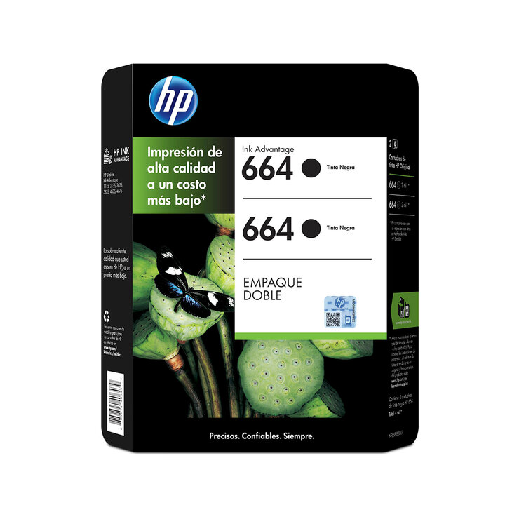 HP664 Cartucho de Tinta Negro — Imagen 1 de 4