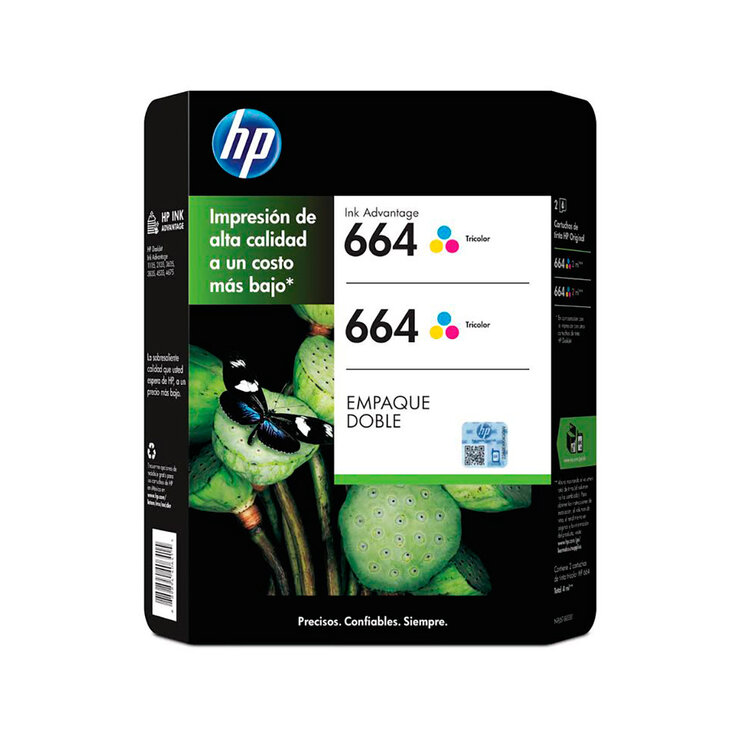 HP664 Cartucho de Tinta Tricolor — Imagen 1 de 4