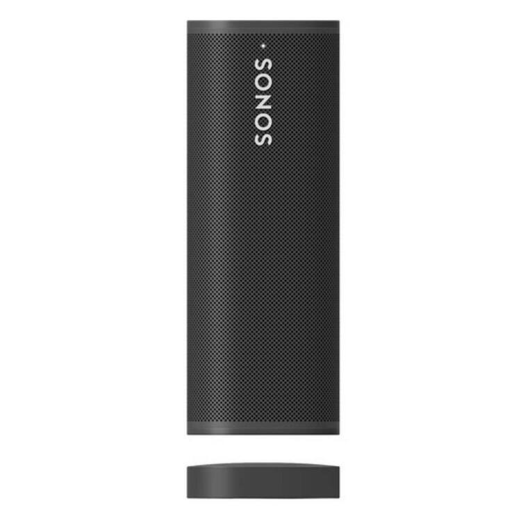 Sonos Roam Bocina Inalámbrica Inteligente Negro + Cargador inalámbrico — Imagen 2 de 4