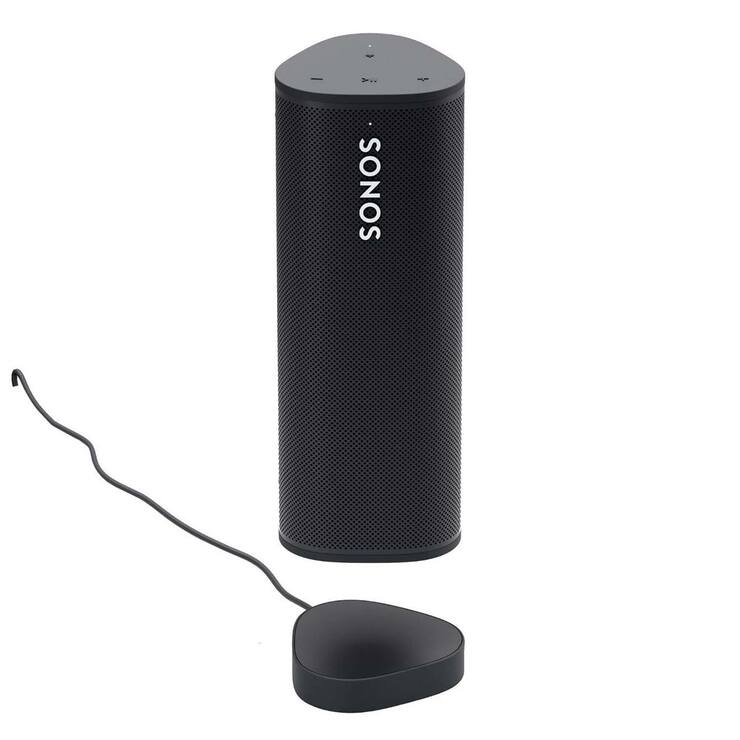 Sonos Roam Bocina Inalámbrica Inteligente Negro + Cargador inalámbrico — Imagen 3 de 4