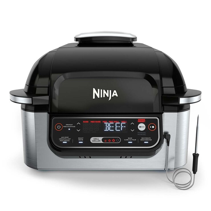 Ninja Foodi, Parrilla eléctrica para interiores 5 en 1 + Freidora de Aire, 4.5L — Imagen 1 de 3