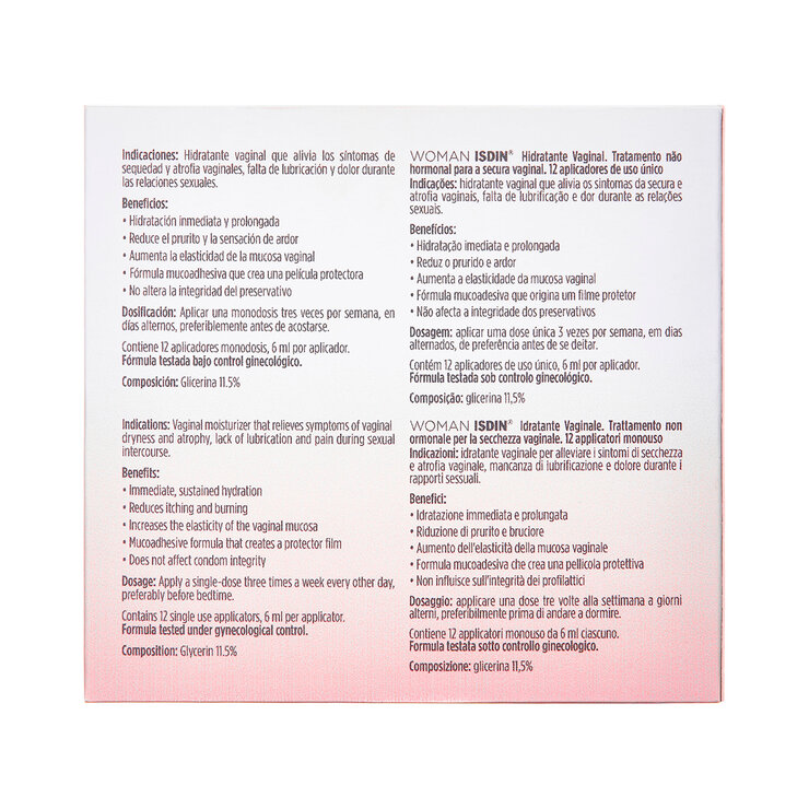 Isdin Woman Gel-Crema Hidratante Vaginal Con 12 Monodosis — Imagen 3 de 4