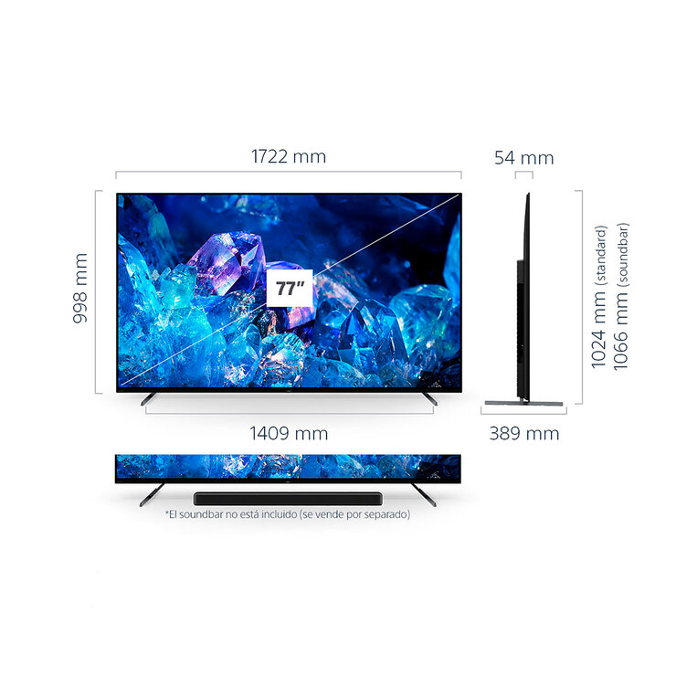 Sony Pantalla 77" OLED 4K UHD BRAVIA XR Smart TV — Imagen 2 de 4