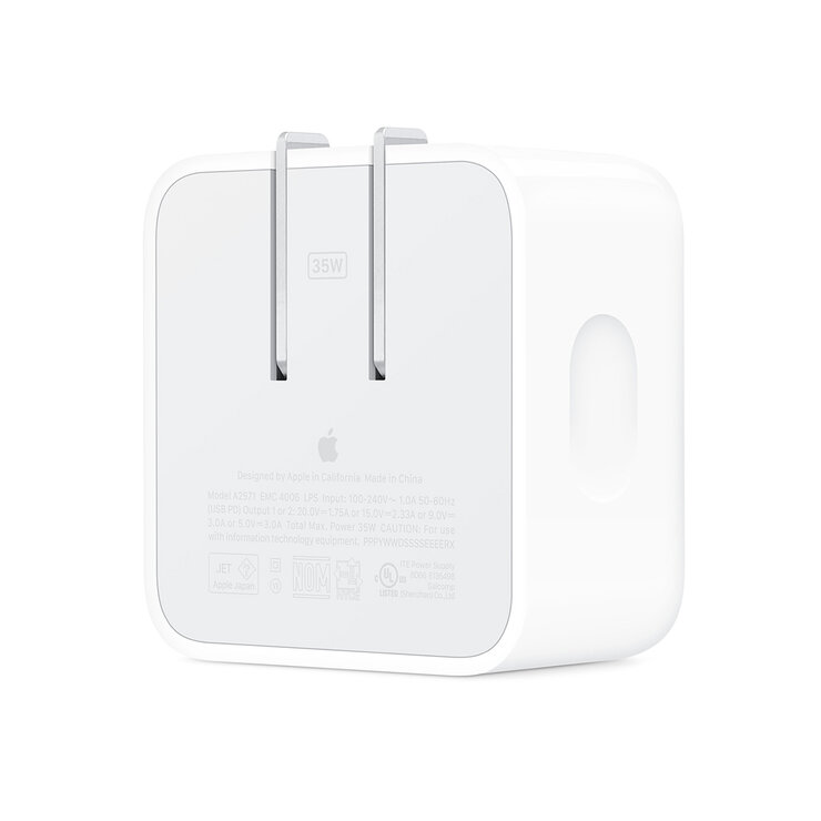 Apple Adaptador de corriente compacto de 35 W con dos puertos USB-C — Imagen 2 de 3