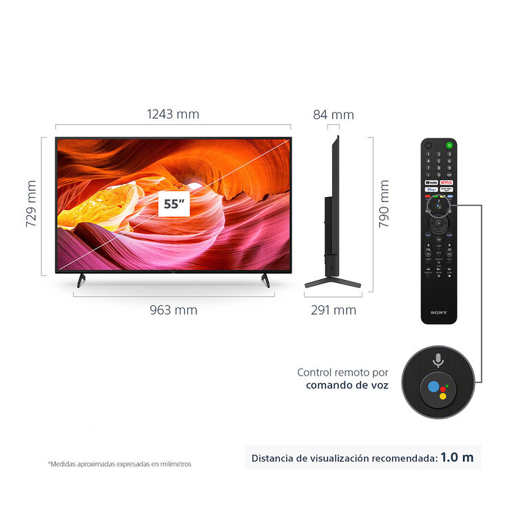 Sony Pantalla 55" 4K UHD Smart TV — Imagen 3 de 4