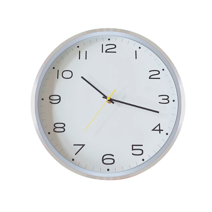 Amoreto Reloj de Pared con Marco Blanco de Aluminio — Imagen 1 de 4