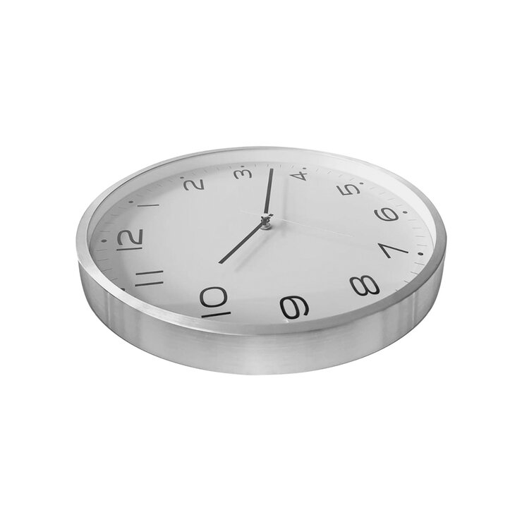 Amoreto Reloj de Pared con Marco Blanco de Aluminio — Imagen 2 de 4
