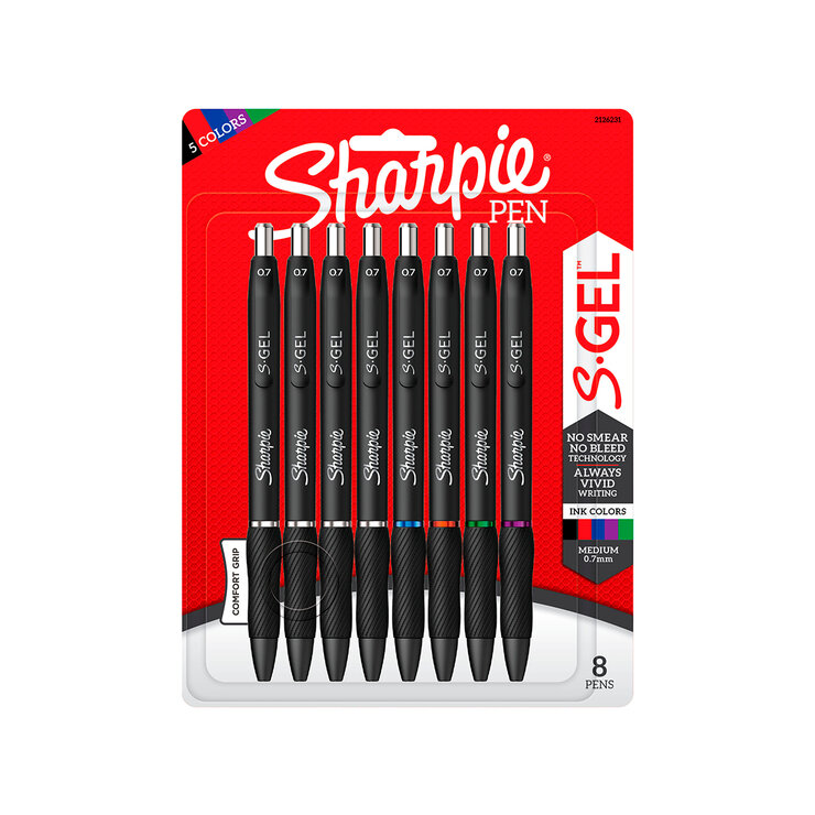 Sharpie Bolígrafos de Gel Punto Fino 8 Piezas — Imagen 1 de 3