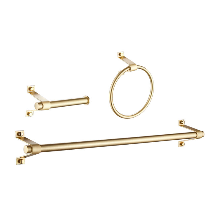 15West, Set de Accesorios para Baño Broadway - Oro Cepillado — Imagen 1 de 4