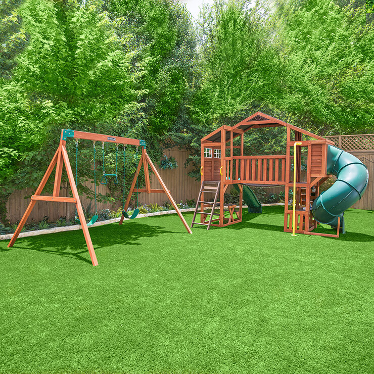 Kidkraft Juego de madera 2 en 1 Boulder Bluff — Imagen 1 de 4