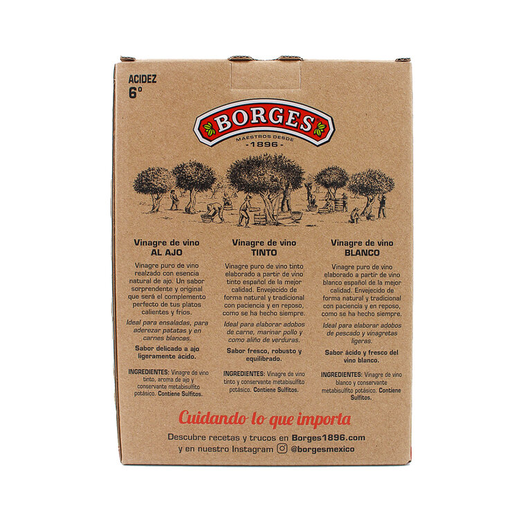  Borges Variedad de Vinagres 3 pzas de 500 ml — Imagen 3 de 4