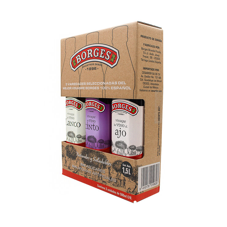  Borges Variedad de Vinagres 3 pzas de 500 ml — Imagen 4 de 4