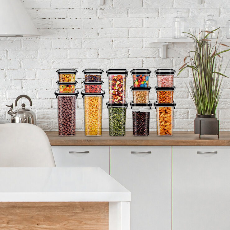 AG Simplesmart, Paquete de 14 Contenedores para Alimentos, Tapas con Broche — Imagen 4 de 4
