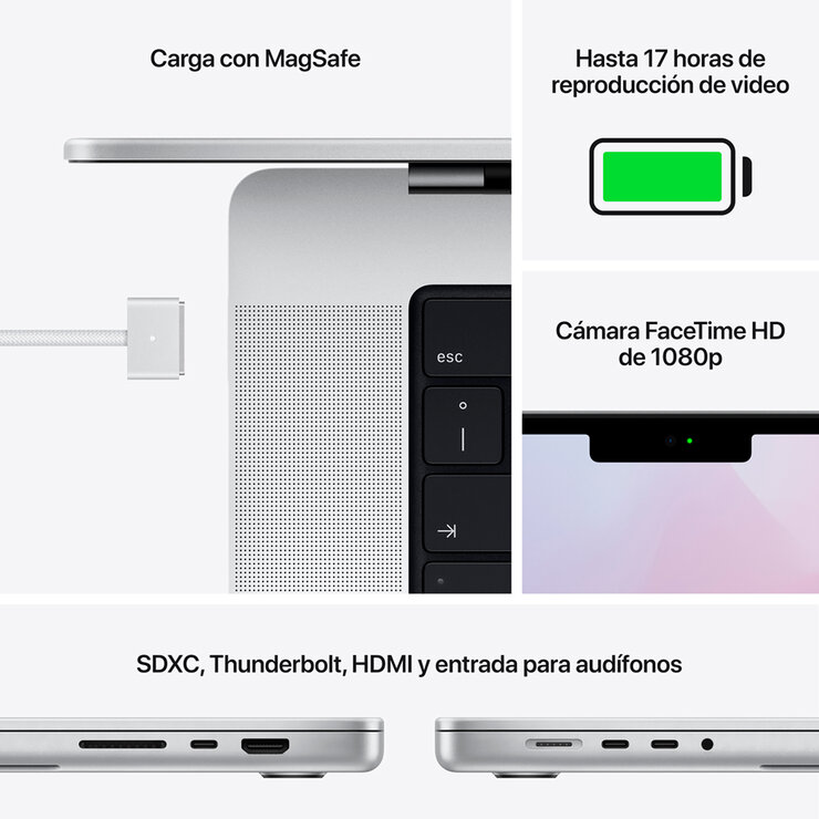 Apple Macbook Pro 14" Chip M1 Pro 512GB Plata — Imagen 4 de 4