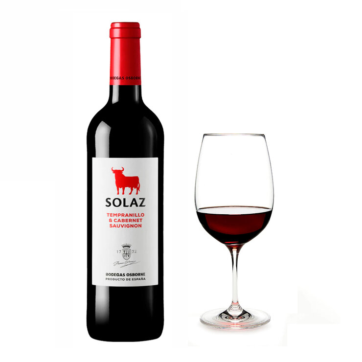 Vino Tinto Solaz Tempranillo - Cabernet Sauvignon 3/750ml — Imagen 2 de 3