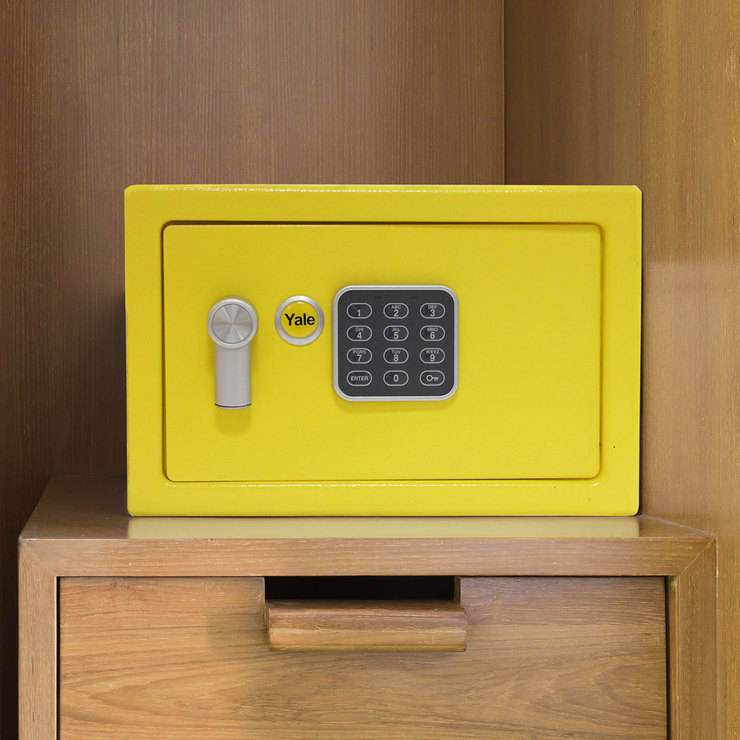 Yale, Caja Fuerte Digital de Acero Color Amarillo — Imagen 3 de 3