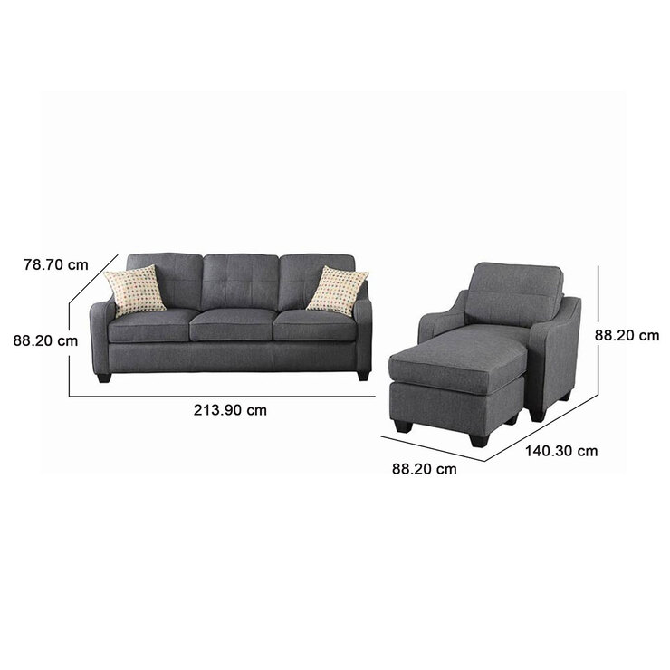 Coaster, seccional reversible y sillón, tela — Imagen 4 de 4