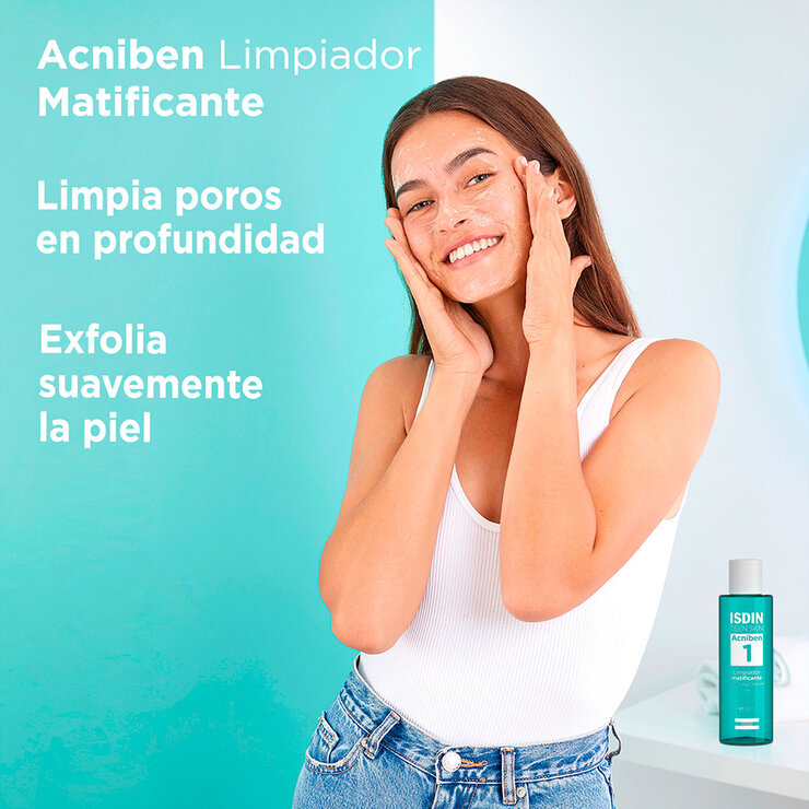 Isdin Acniben Limpiador Matificante para piel grasa el 200 Ml — Imagen 2 de 4