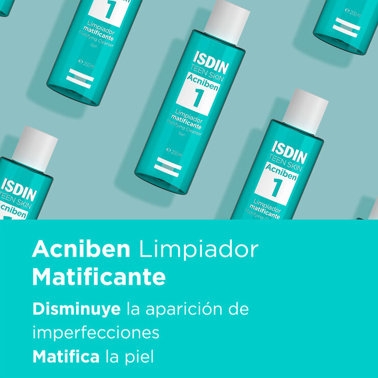 Isdin Acniben Limpiador Matificante para piel grasa el 200 Ml — Imagen 3 de 4