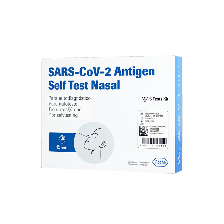 Roche Pruebas Covid Paquete con 5 pruebas — Imagen 1 de 3