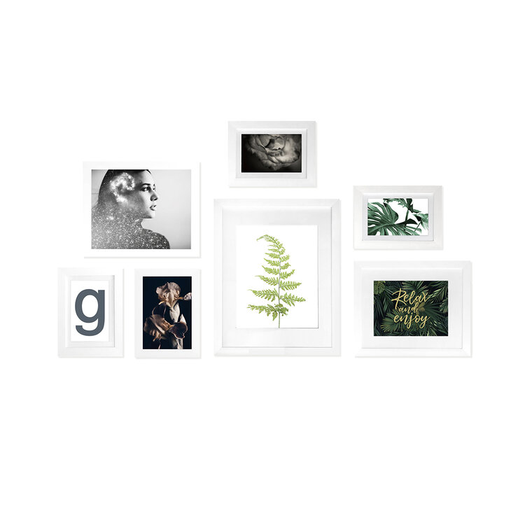 IFDECO Juego de 7 Portaretratos Color Blanco — Imagen 1 de 4