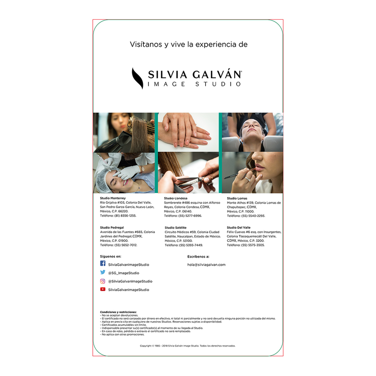 Silvia Galvan Image Studio, 4 certificados de $500  — Imagen 2 de 2