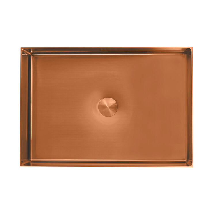 Rubinett, Ovalin de Baño Rectangular - Cobre — Imagen 3 de 4