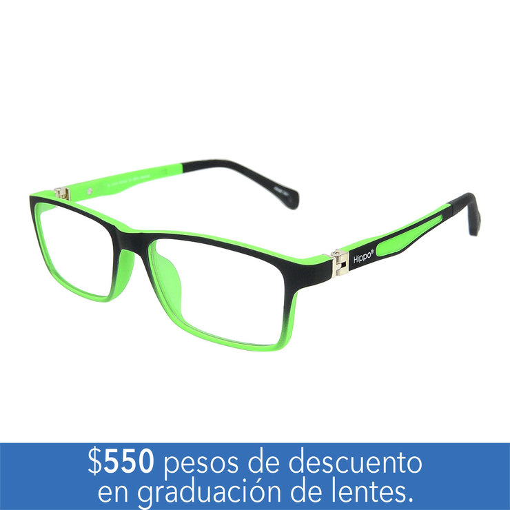 Hippo kids, Armazón Oftálmico Infantil, Color Verde 5314 — Imagen 1 de 4