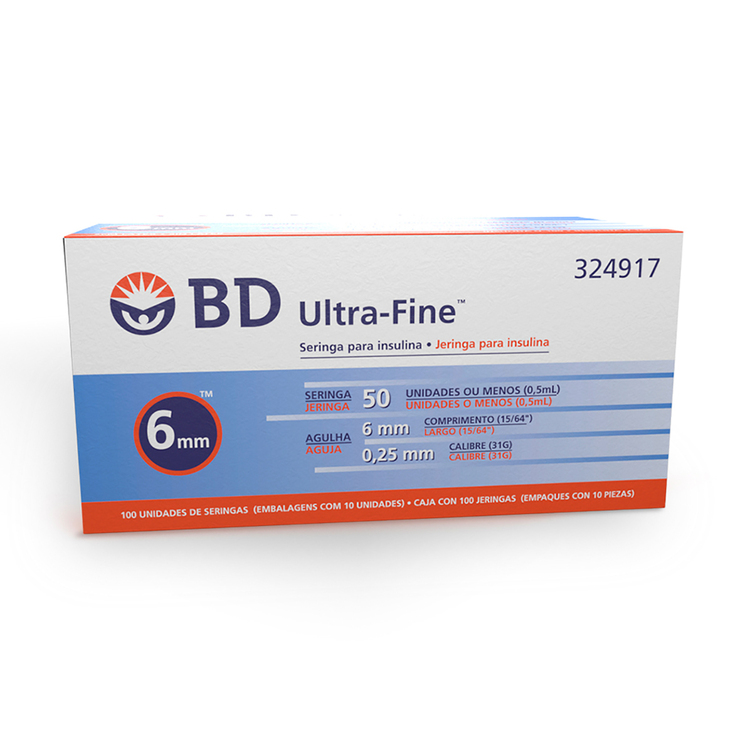 BD Jeringa Uf 0.5ml 31G6mm c/300 Autocontenida