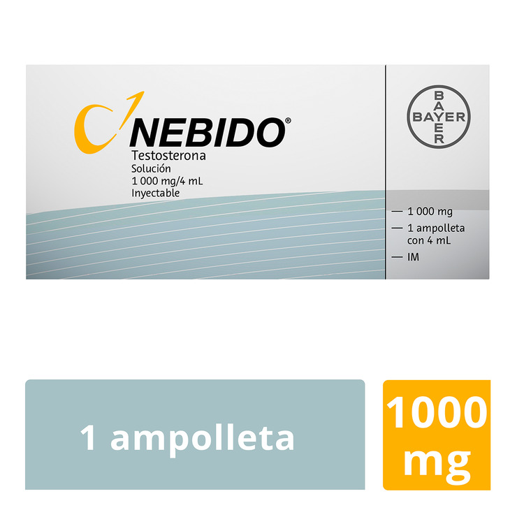 Nebido 1000mg 1 Ampolleta con 4mg — Imagen 1 de 2